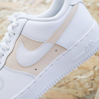 Nike Air Force 1 custom Dual beige pastel - Sneakeaze Customs SKZ