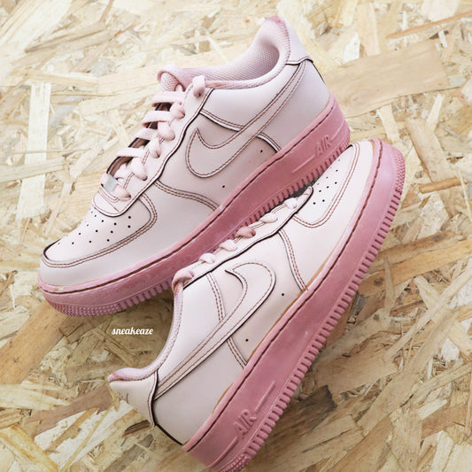 baskets nike air force 1 custom pink dye sneakers custom rose air force pastel pour femme