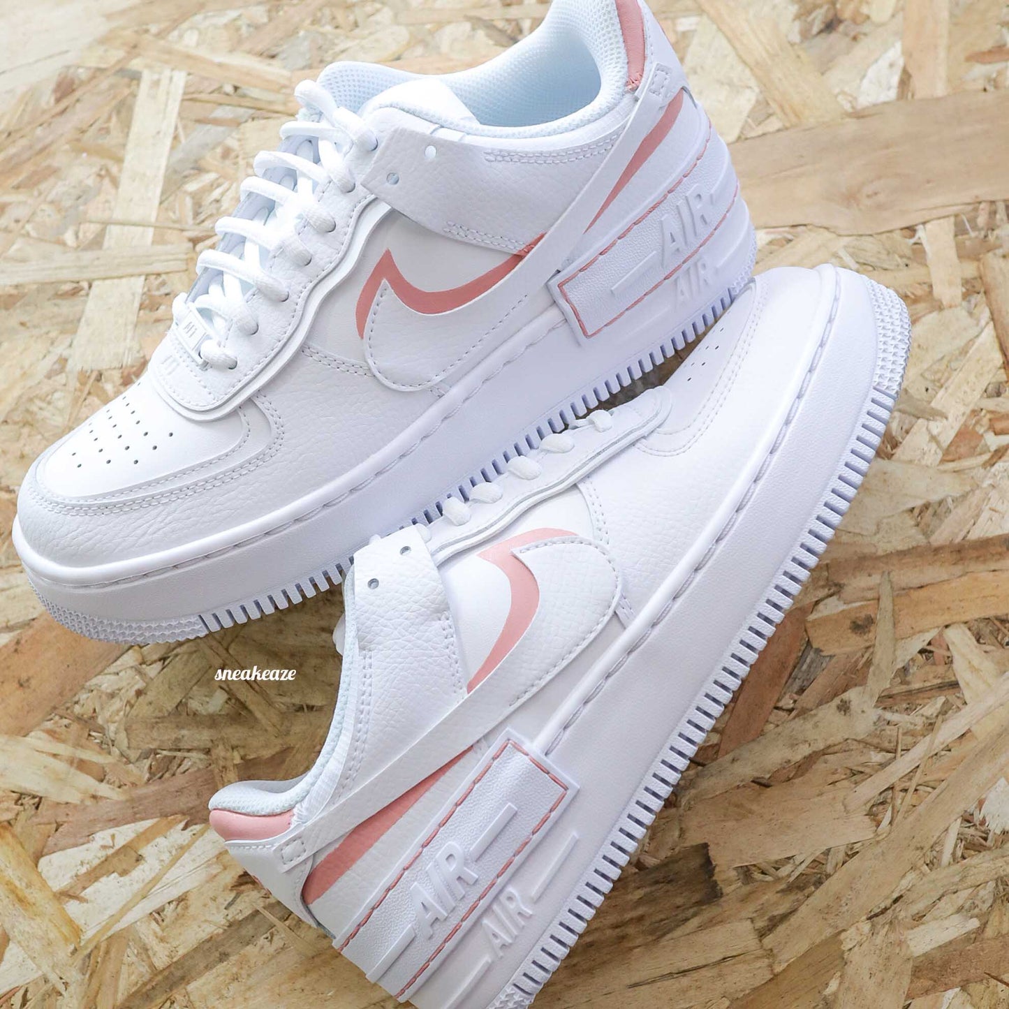 Nike Air Force 1 Shadow Custom - rose Lines silhouette - SNEAKEAZE CUSTOMS SKZ