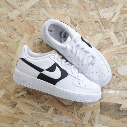 Nike Air Force 1 Custom - Dual Black - SNEAKEAZE CUSTOMS skz