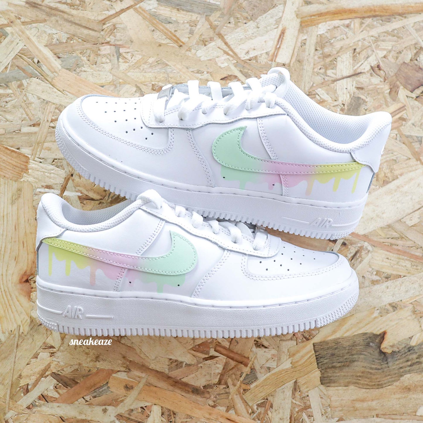 nike air force 1 custom drip licorne pastel sneakers af1 sneakeaze