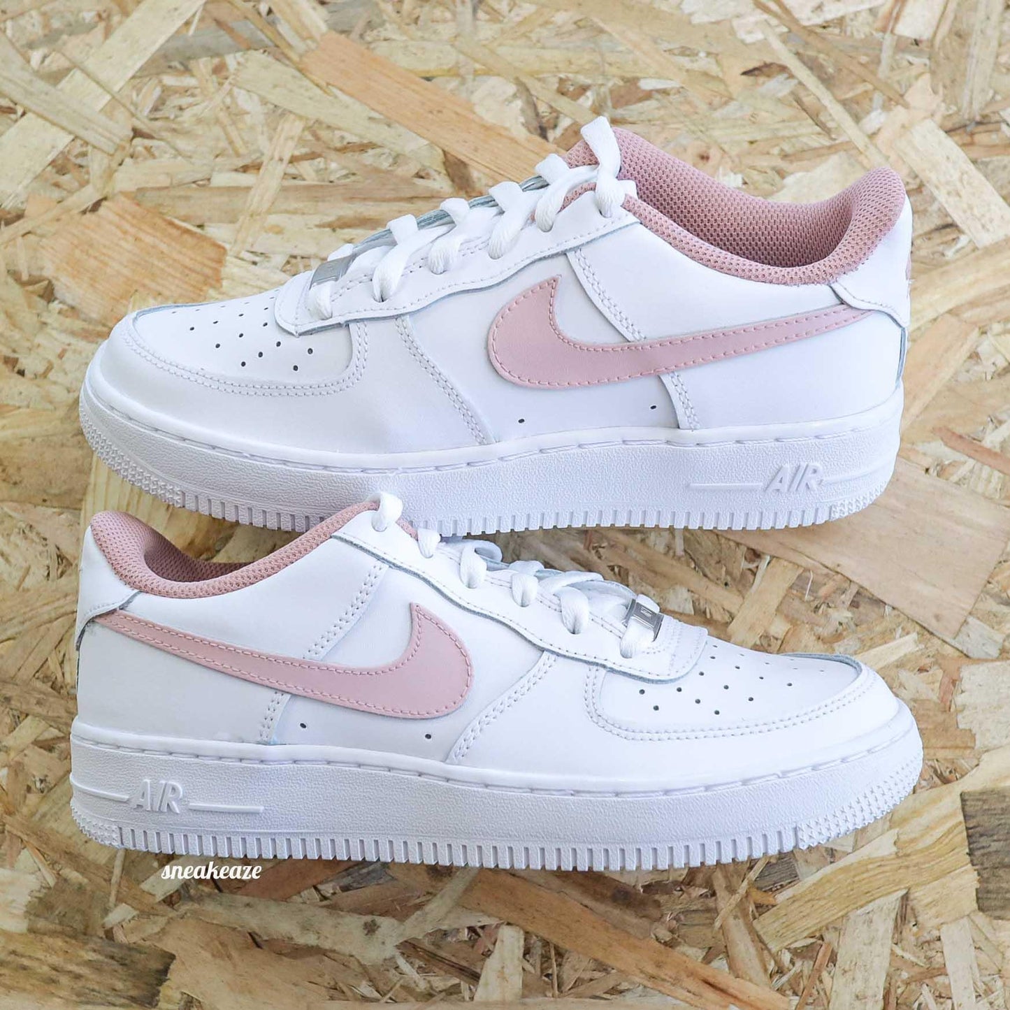 baskets air force 1 customs rose pastel sneakeaze custom skz