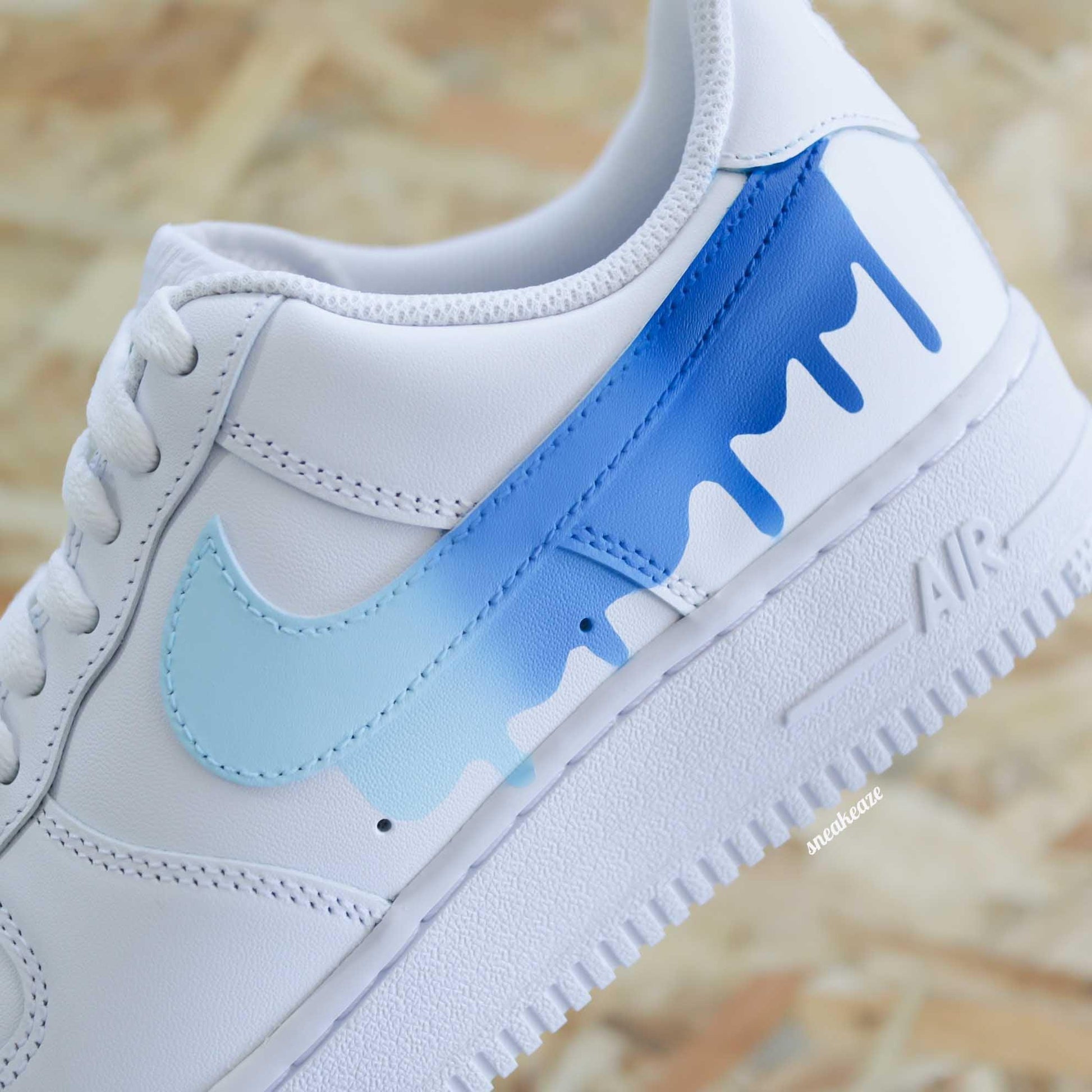 Baskets Nike Air Force 1 custom drip dégradé - Sneakeaze Customs SKZ