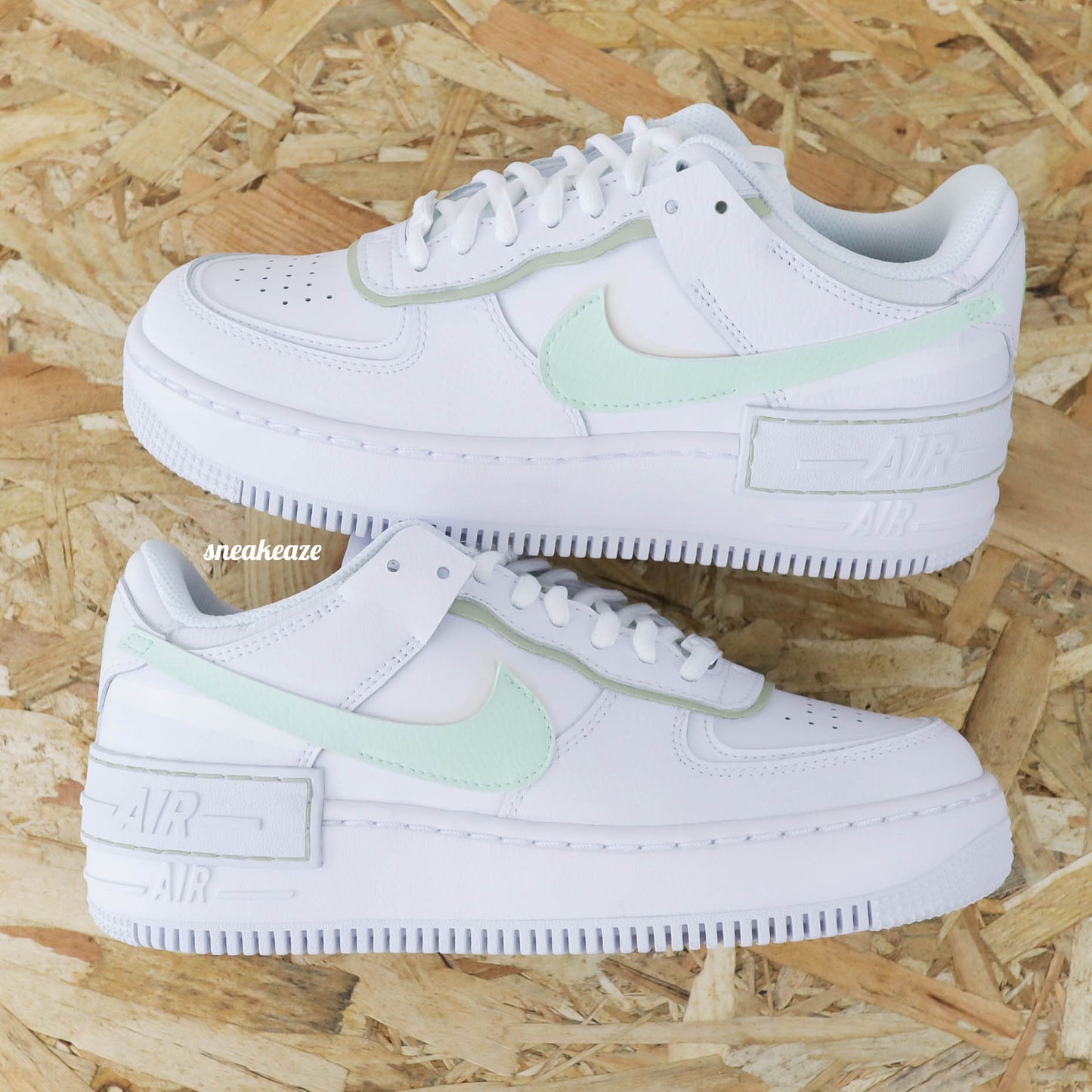 nike air force 1 custom pastel sneakers femme af1 baskets personnalisées vert menthe 