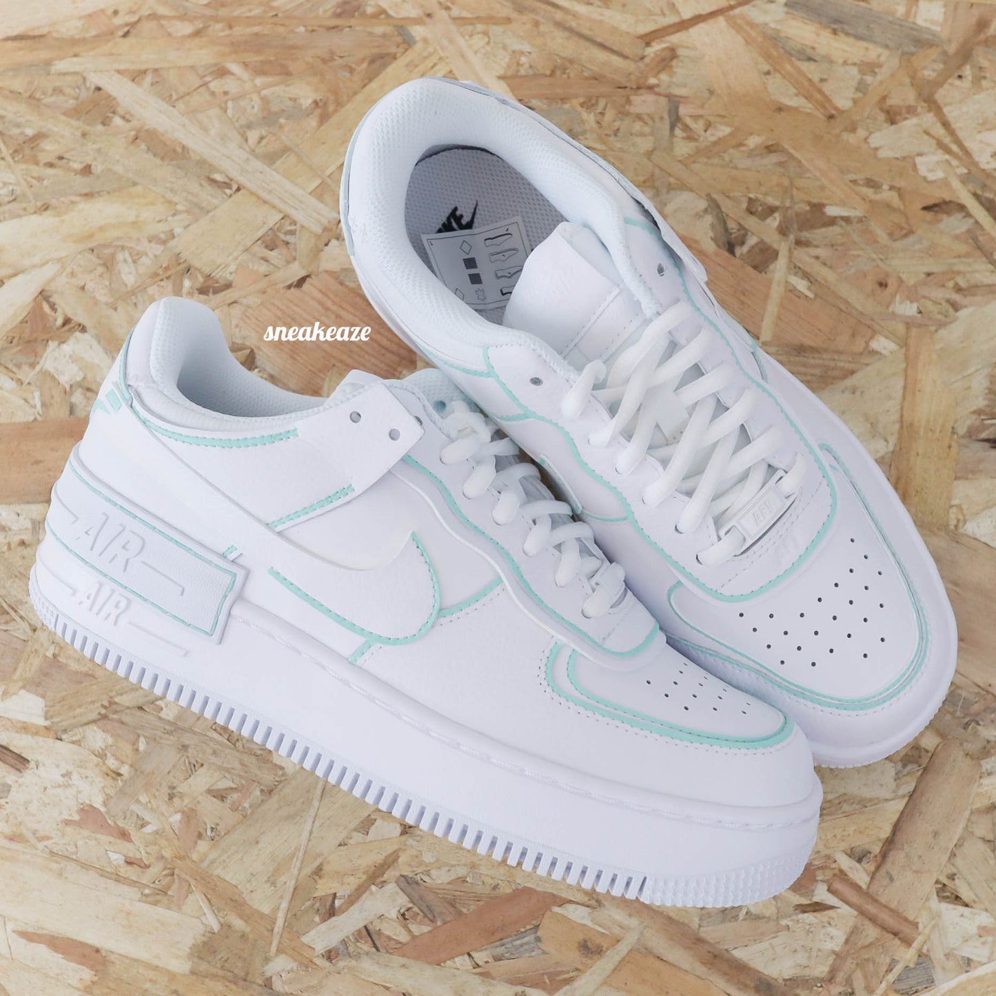  Nike Air Force 1 Custom outline - Air Force One pour femme sneakers custom Baskets personnalisées air force pastel
