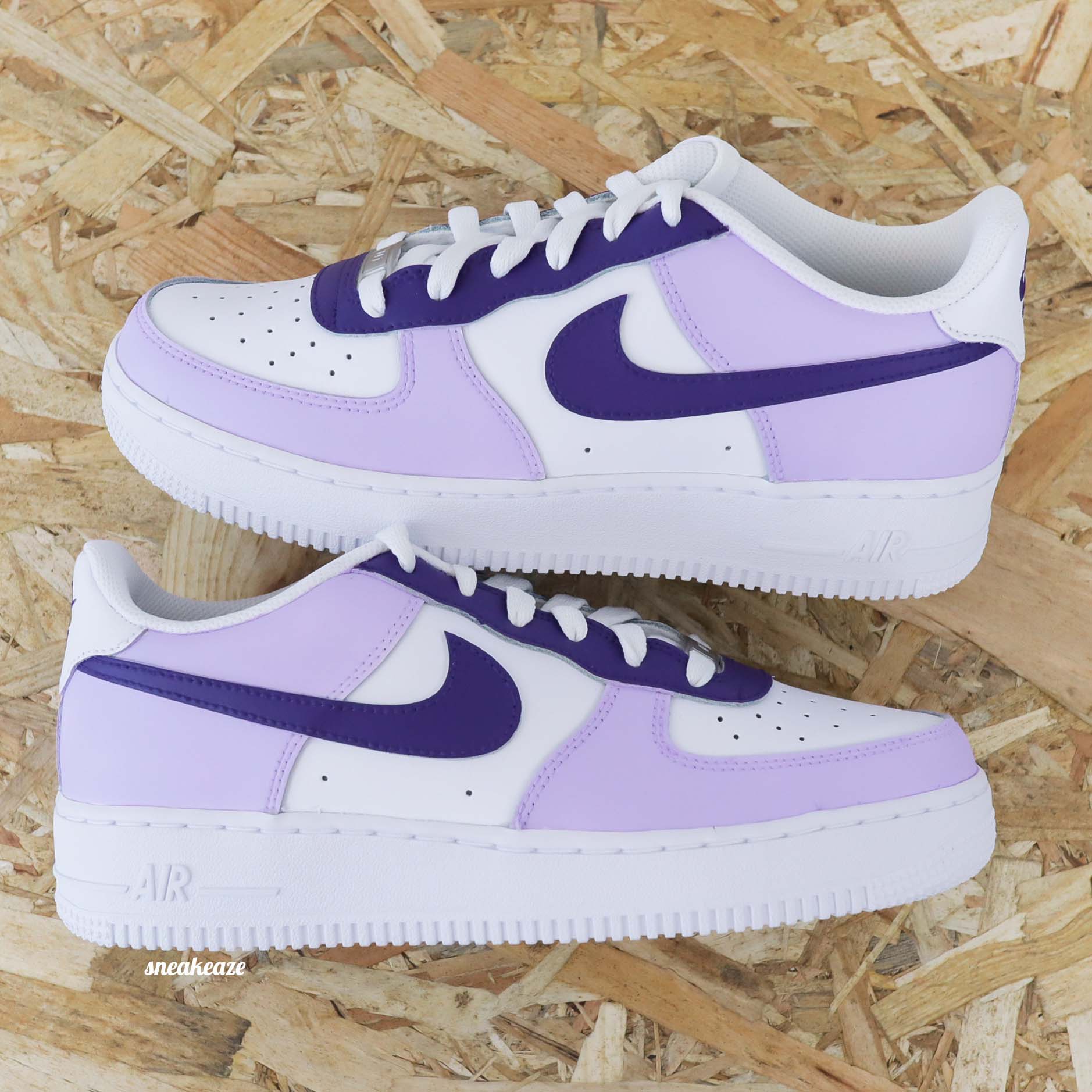 nike air force 1 custom lila baskets violet pastel pour femme af1 purple sneakers nike pastel femme