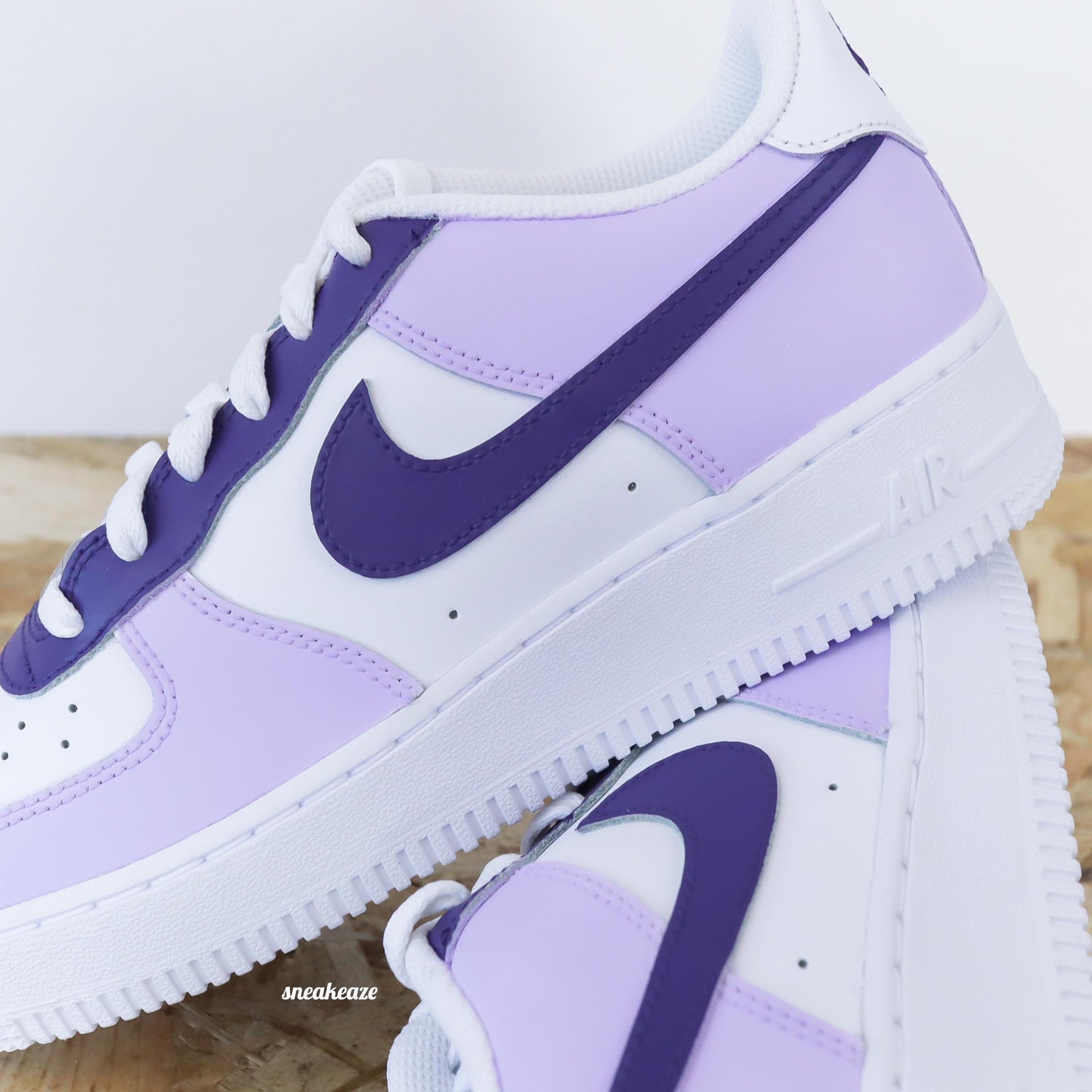 nike air force 1 custom lila baskets violet pastel pour femme af1 purple sneakers nike pastel femme