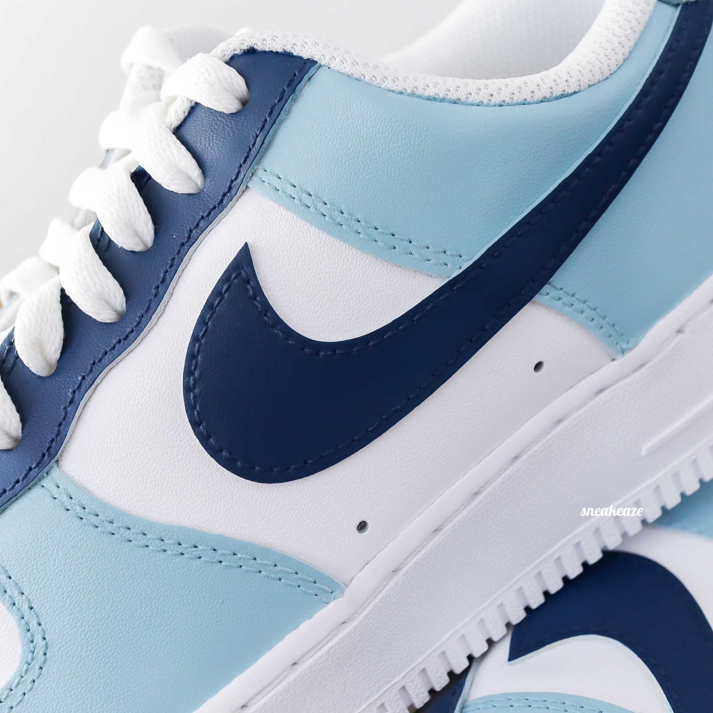 nike air force 1 custom bleu turquoise pour femme sneakers personnalisées af1 pastel 