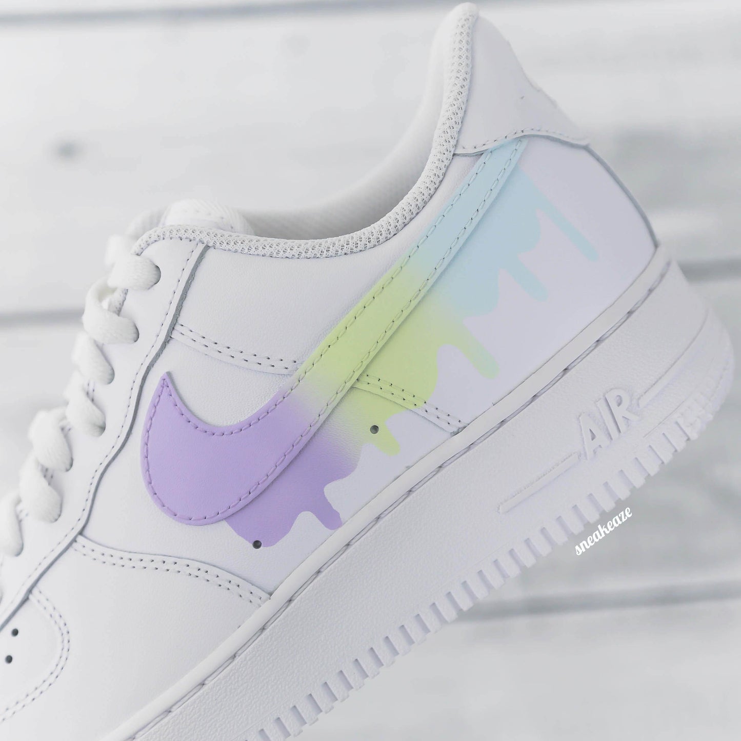 nike air force 1 custom drip licorne pastel sneakers af1 sneakeaze